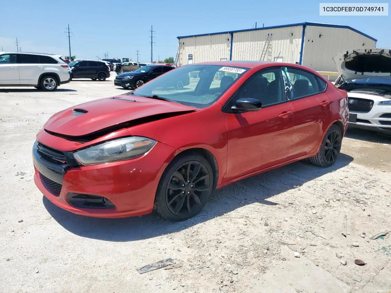 2016 Dodge Dart Gt VIN: 1C3CDFEB7GD749741 Lot: 56930785