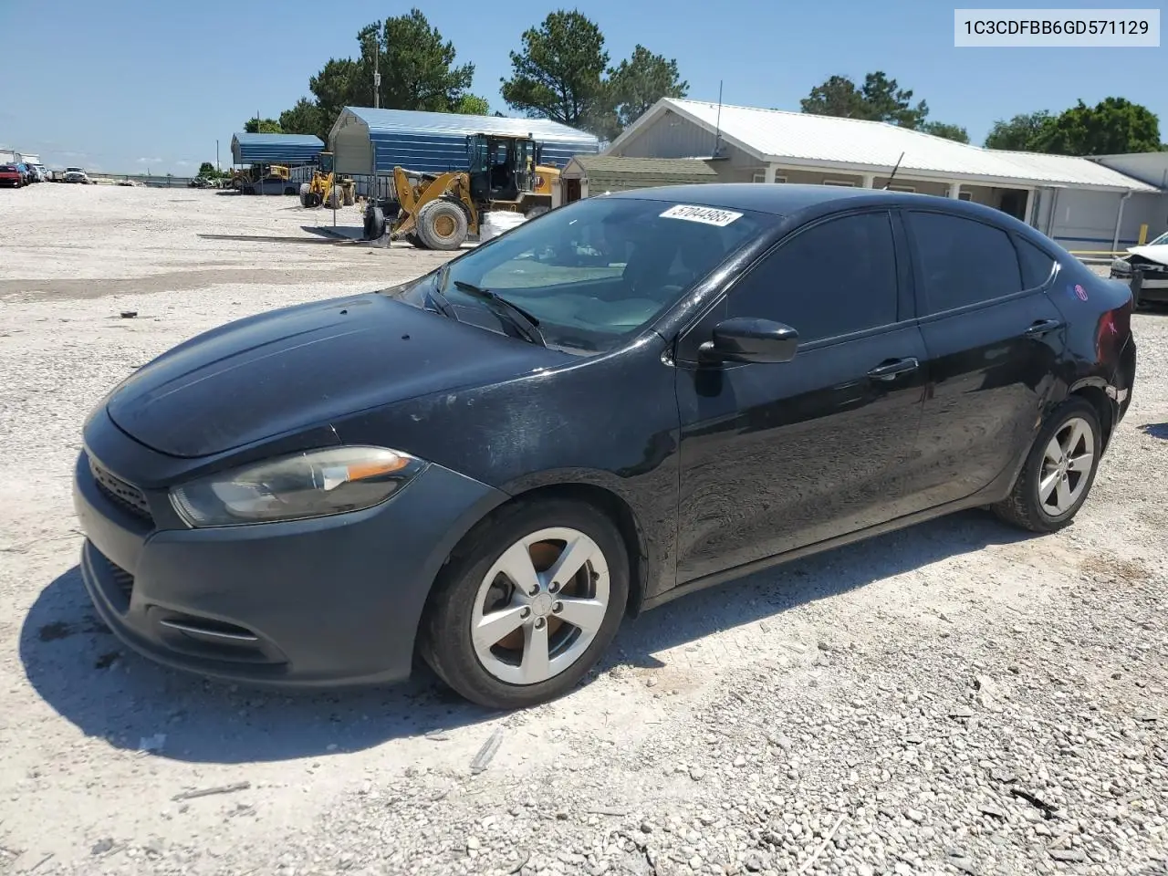 2016 Dodge Dart Sxt VIN: 1C3CDFBB6GD571129 Lot: 57044985