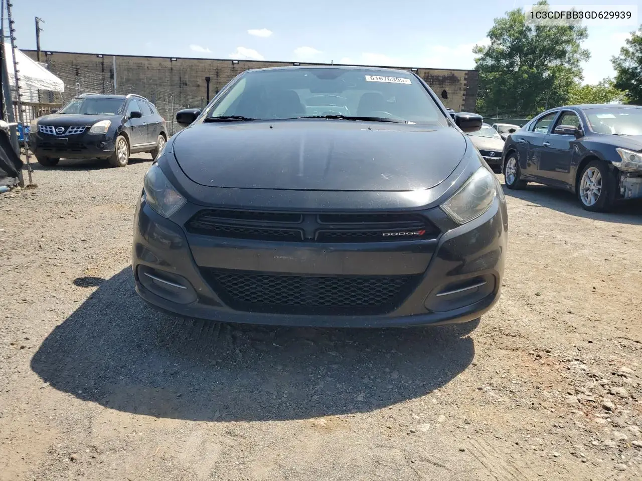 2016 Dodge Dart Sxt VIN: 1C3CDFBB3GD629939 Lot: 61676395