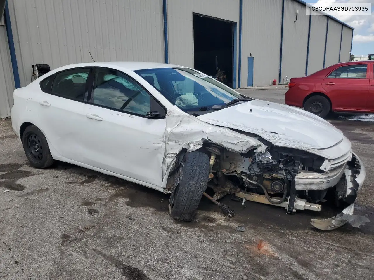 2016 Dodge Dart Se VIN: 1C3CDFAA3GD703935 Lot: 62258535