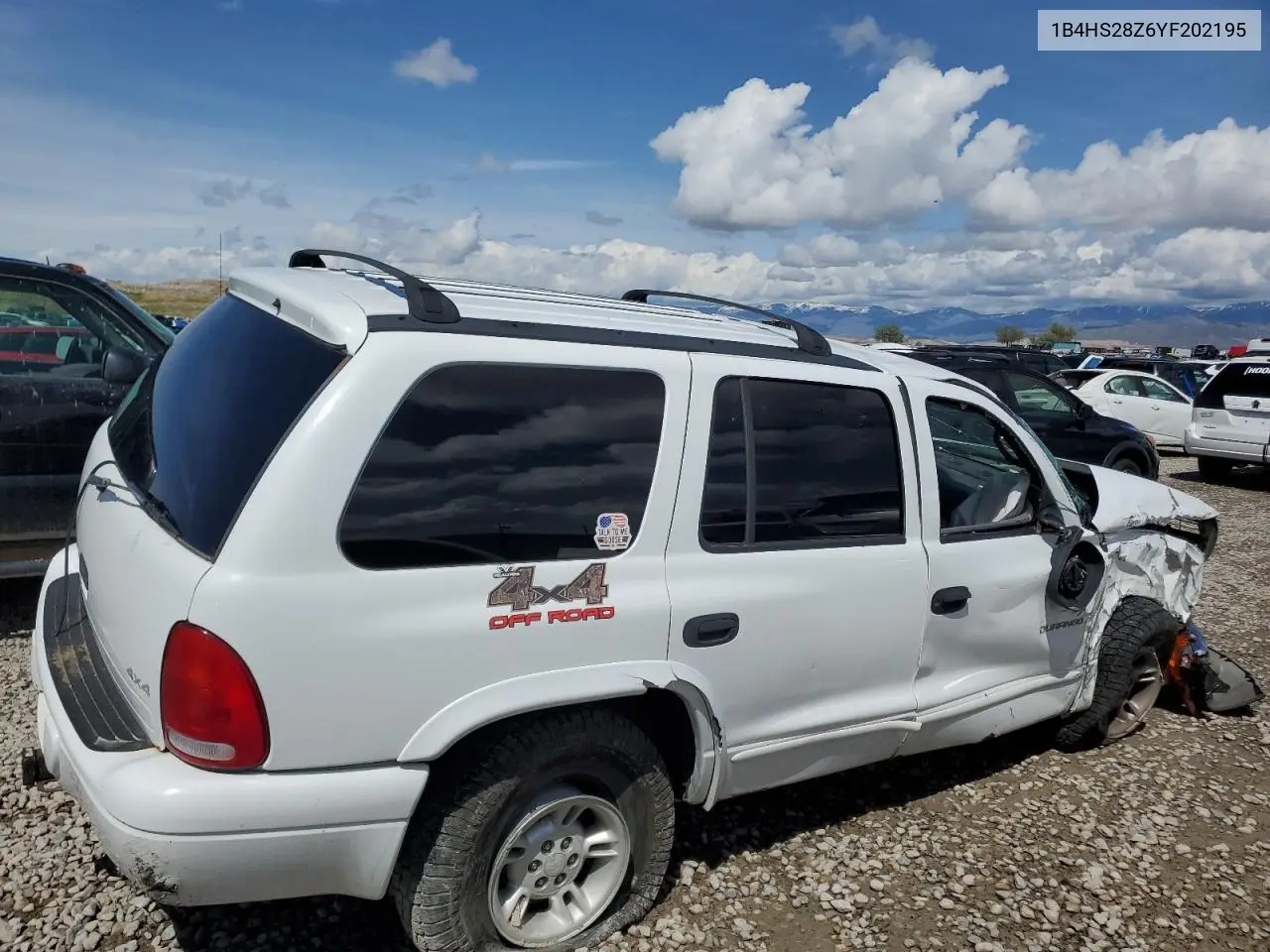 2000 Dodge Durango VIN: 1B4HS28Z6YF202195 Lot: 55115865