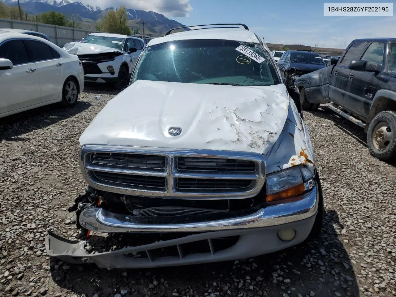 2000 Dodge Durango VIN: 1B4HS28Z6YF202195 Lot: 55115865