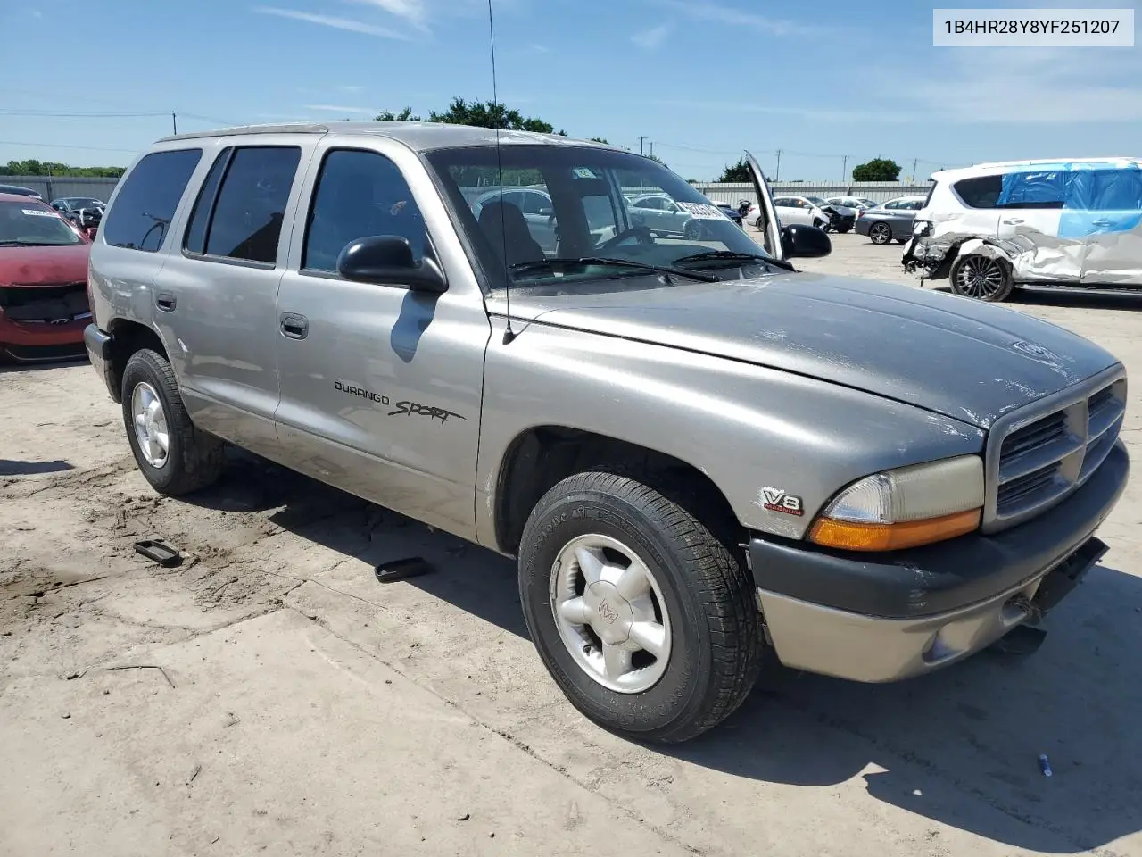 2000 Dodge Durango VIN: 1B4HR28Y8YF251207 Lot: 56235745