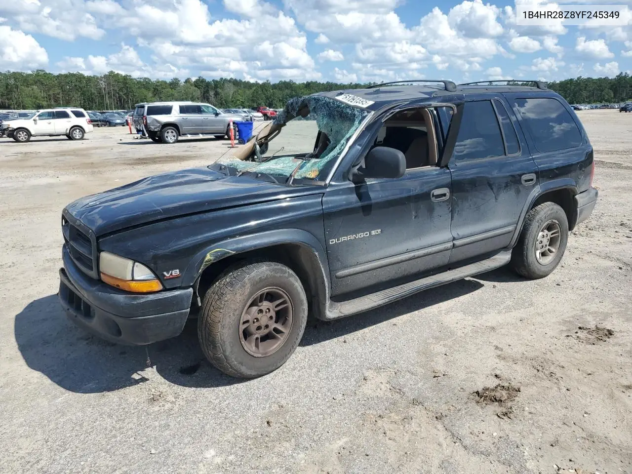 2000 Dodge Durango VIN: 1B4HR28Z8YF245349 Lot: 61291595