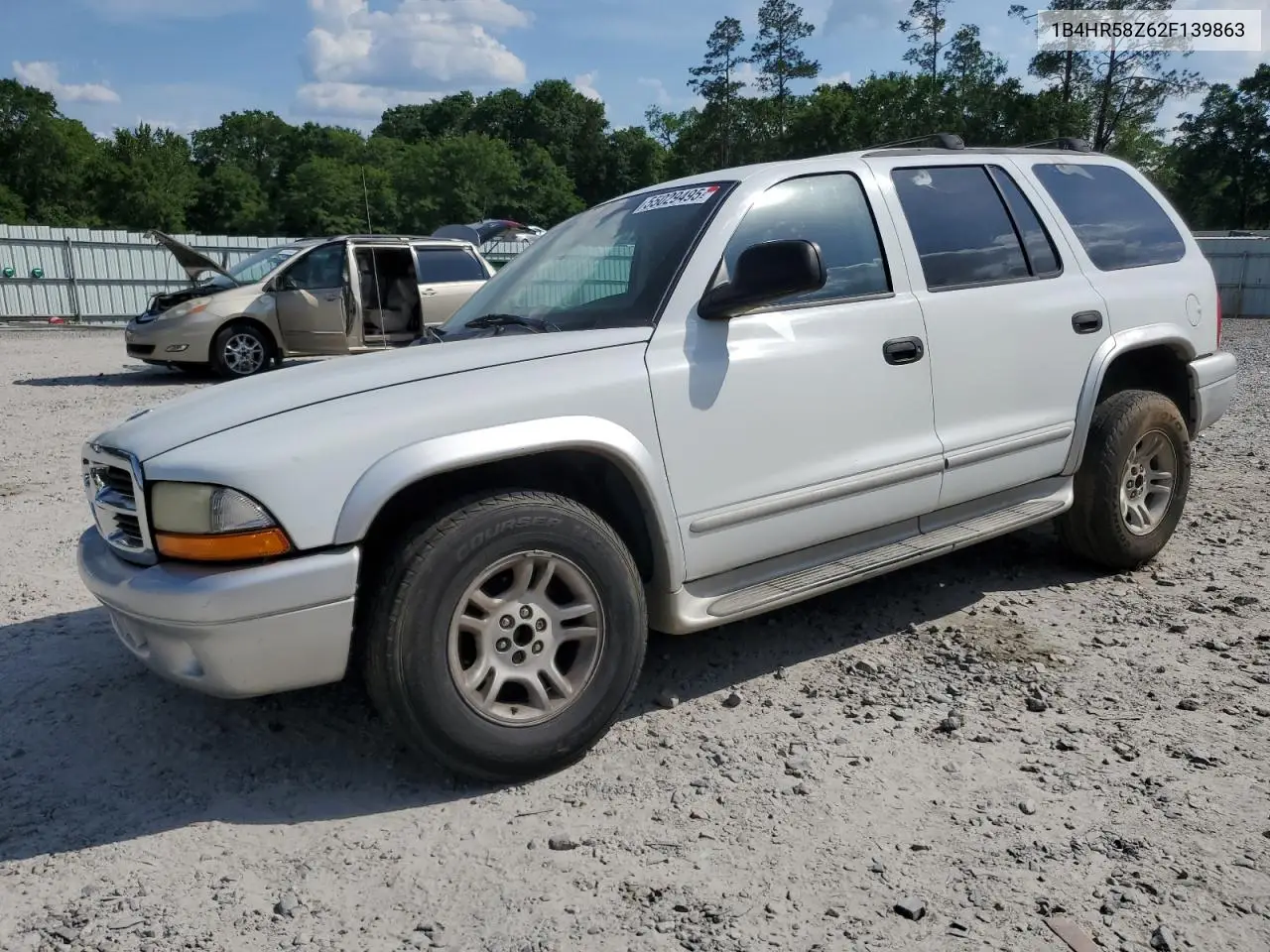 2002 Dodge Durango Slt Plus VIN: 1B4HR58Z62F139863 Lot: 55029495
