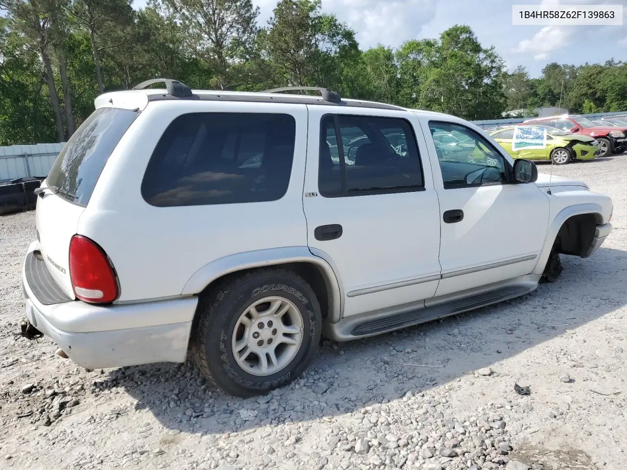 2002 Dodge Durango Slt Plus VIN: 1B4HR58Z62F139863 Lot: 55029495