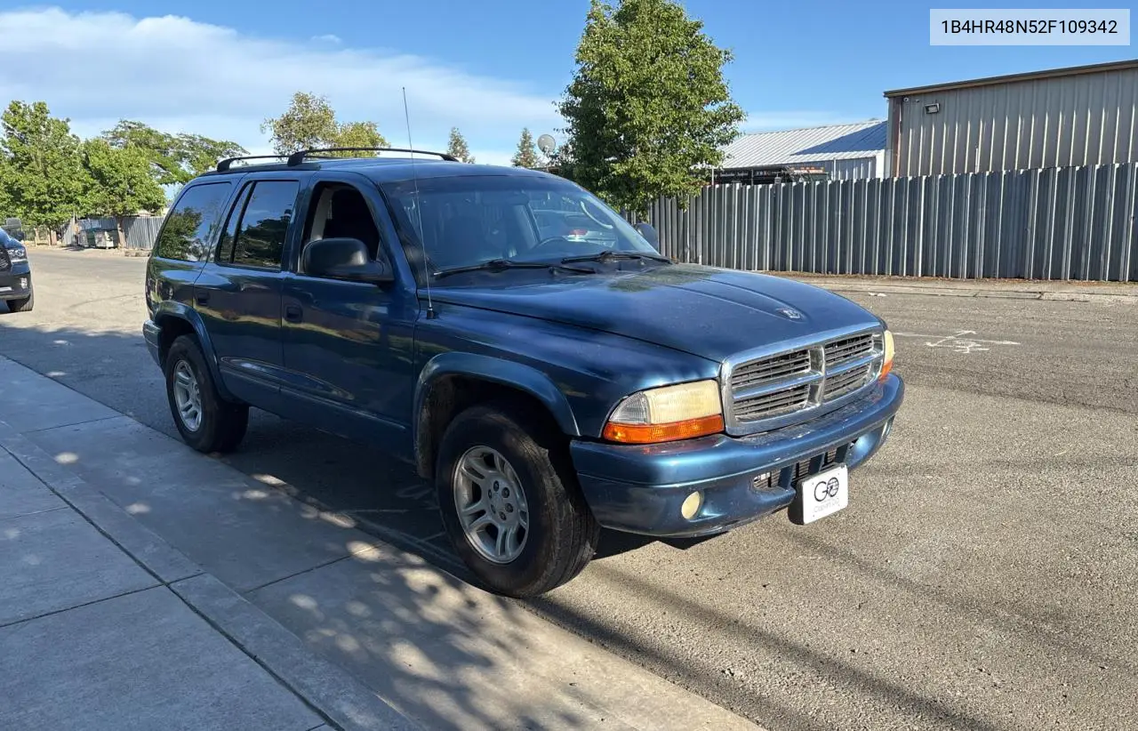 2002 Dodge Durango Slt VIN: 1B4HR48N52F109342 Lot: 57185665