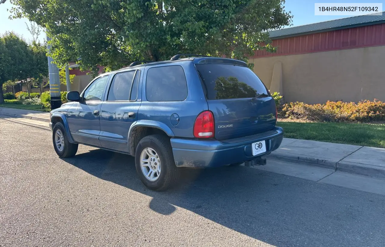 2002 Dodge Durango Slt VIN: 1B4HR48N52F109342 Lot: 57185665
