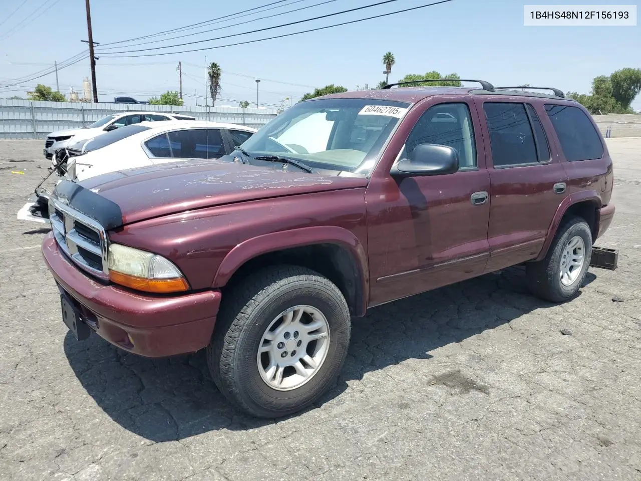 2002 Dodge Durango Slt VIN: 1B4HS48N12F156193 Lot: 60462705
