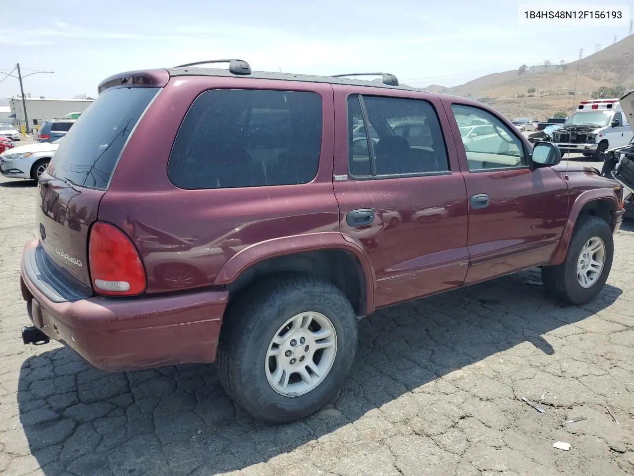 2002 Dodge Durango Slt VIN: 1B4HS48N12F156193 Lot: 60462705