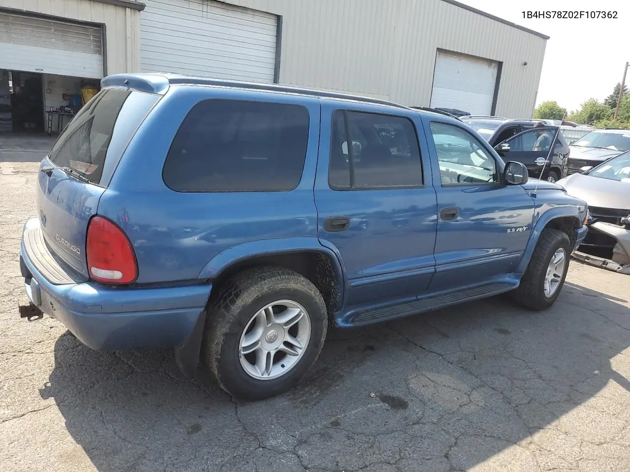 2002 Dodge Durango R/T VIN: 1B4HS78Z02F107362 Lot: 61957555