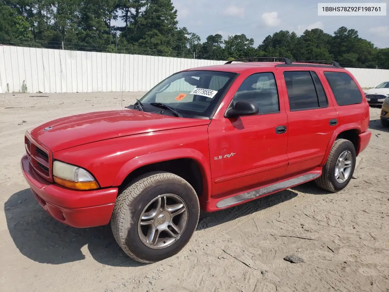 2002 Dodge Durango R/T VIN: 1B8HS78Z92F198761 Lot: 62779555