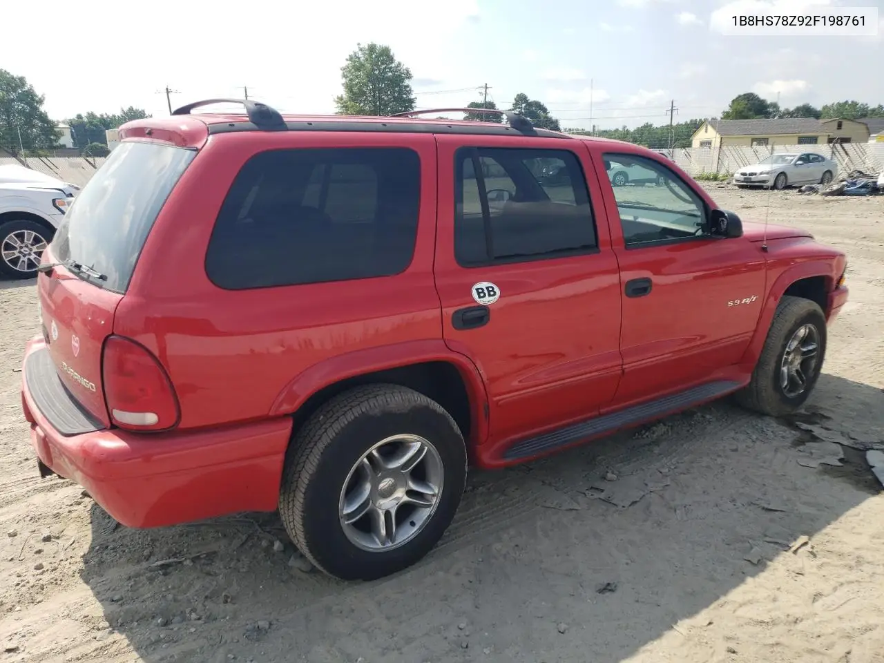 2002 Dodge Durango R/T VIN: 1B8HS78Z92F198761 Lot: 62779555