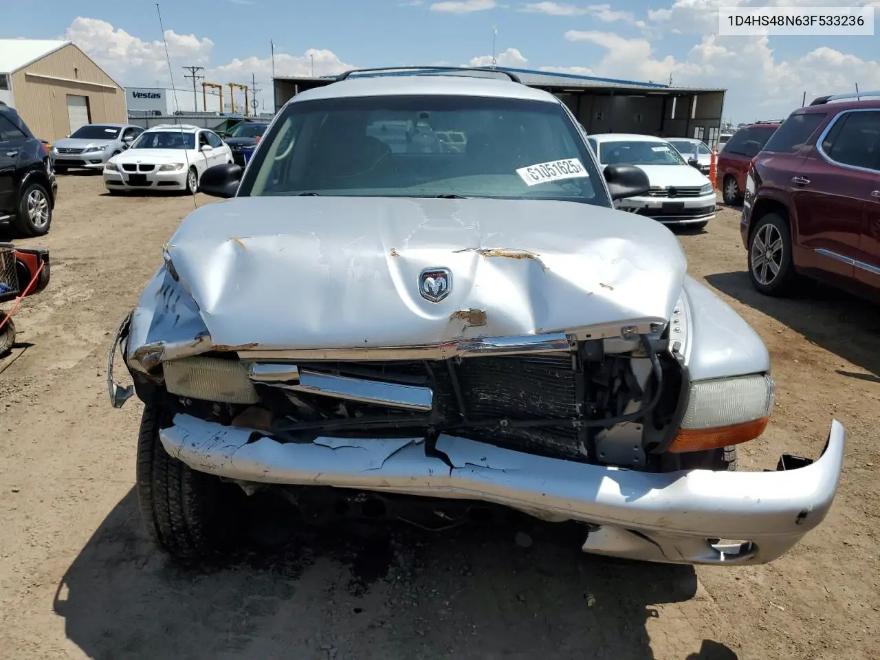 2003 Dodge Durango Slt VIN: 1D4HS48N63F533236 Lot: 61051625