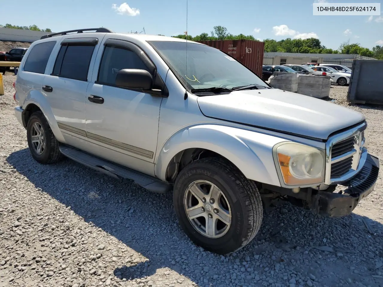 2005 Dodge Durango Slt VIN: 1D4HB48D25F624174 Lot: 55631094