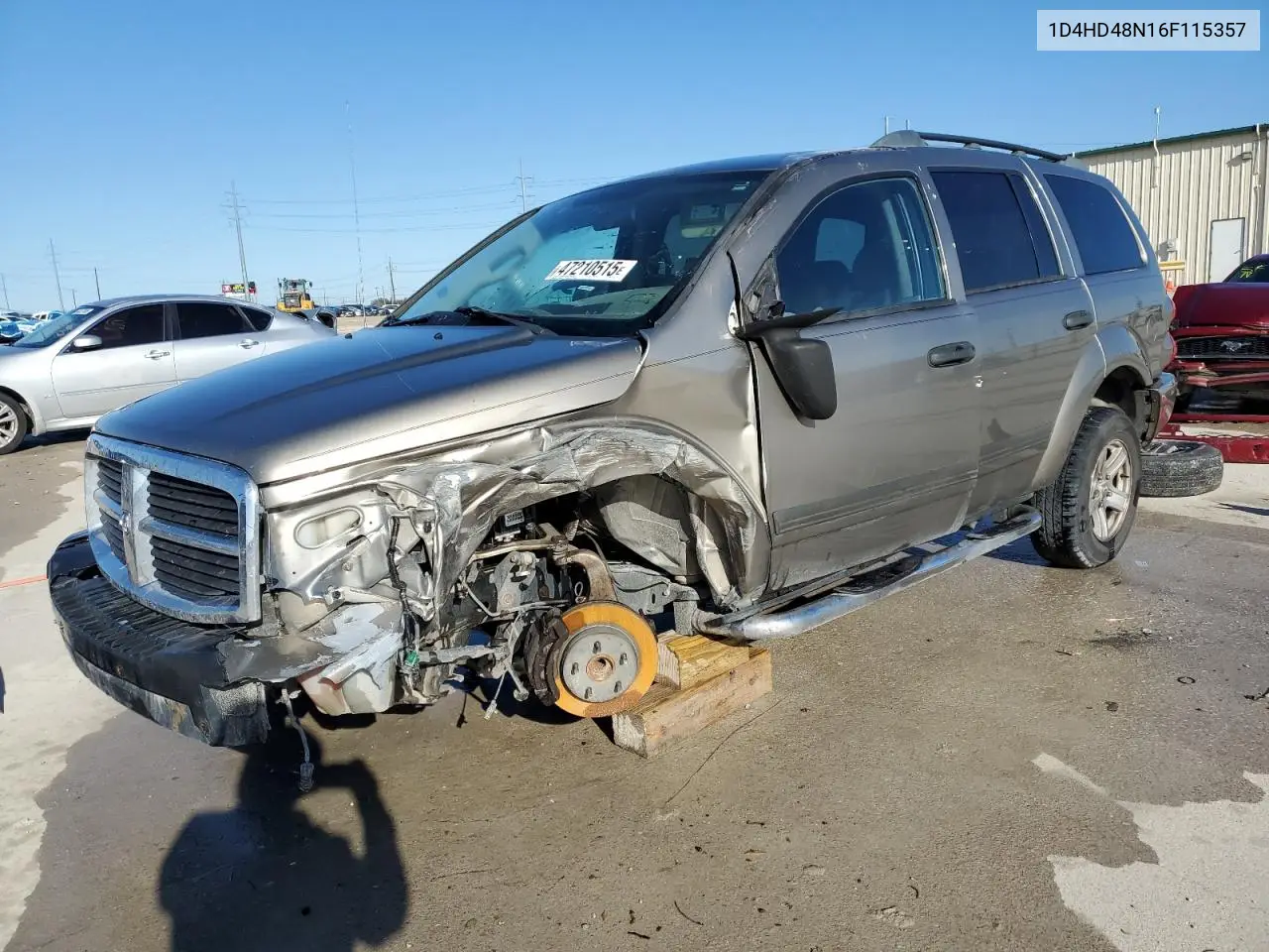 2006 Dodge Durango Slt VIN: 1D4HD48N16F115357 Lot: 47210515