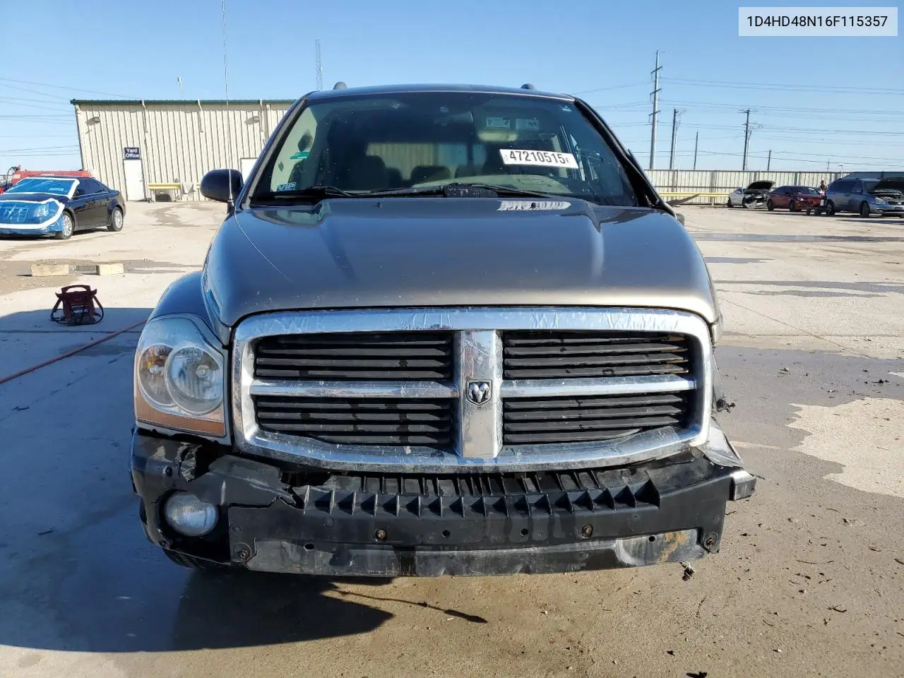 2006 Dodge Durango Slt VIN: 1D4HD48N16F115357 Lot: 47210515