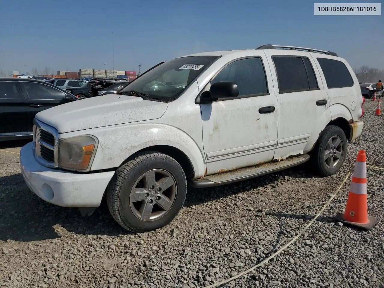 2006 Dodge Durango Limited VIN: 1D8HB58286F181016 Lot: 48200465