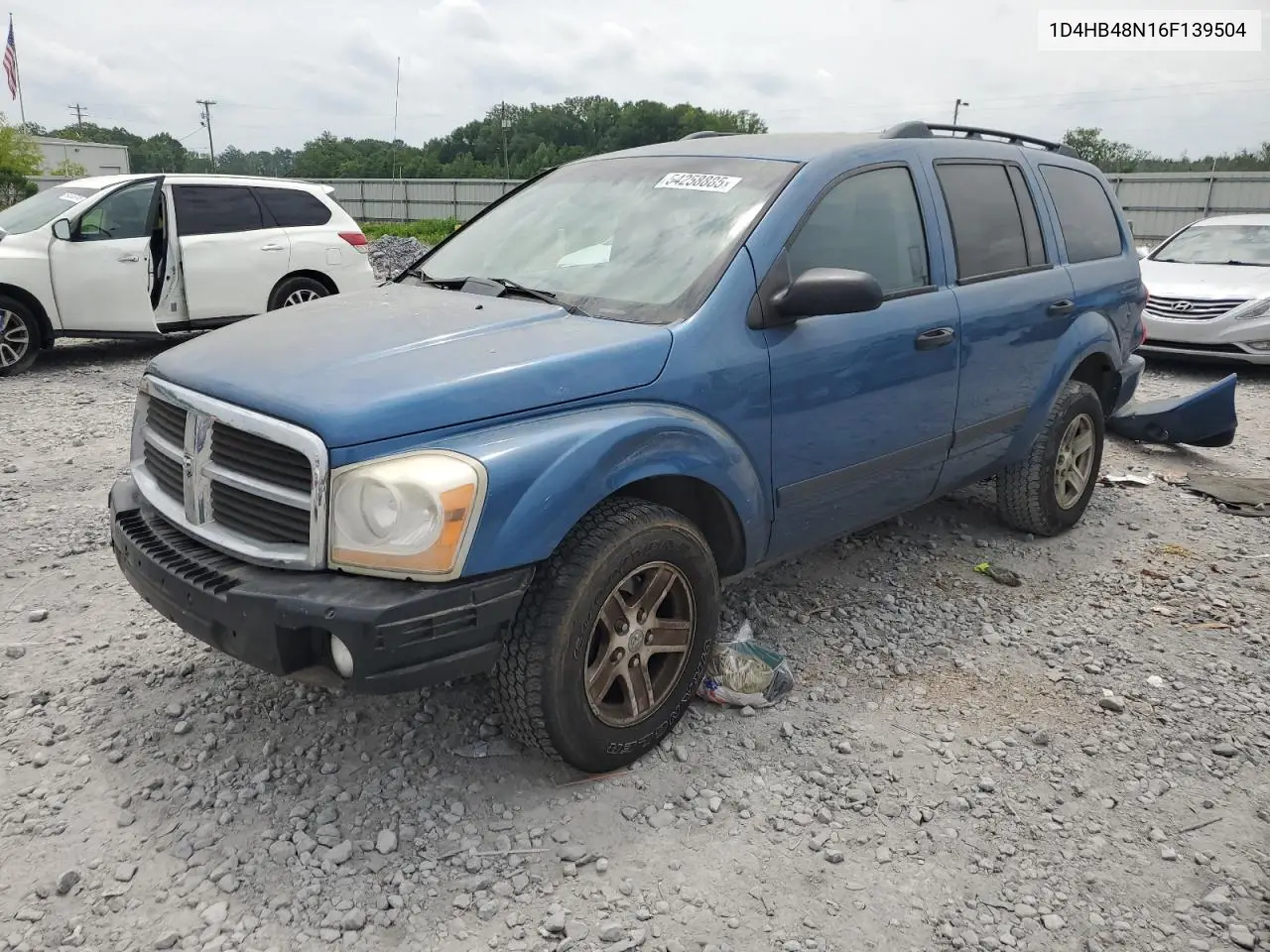 2006 Dodge Durango Slt VIN: 1D4HB48N16F139504 Lot: 54258885