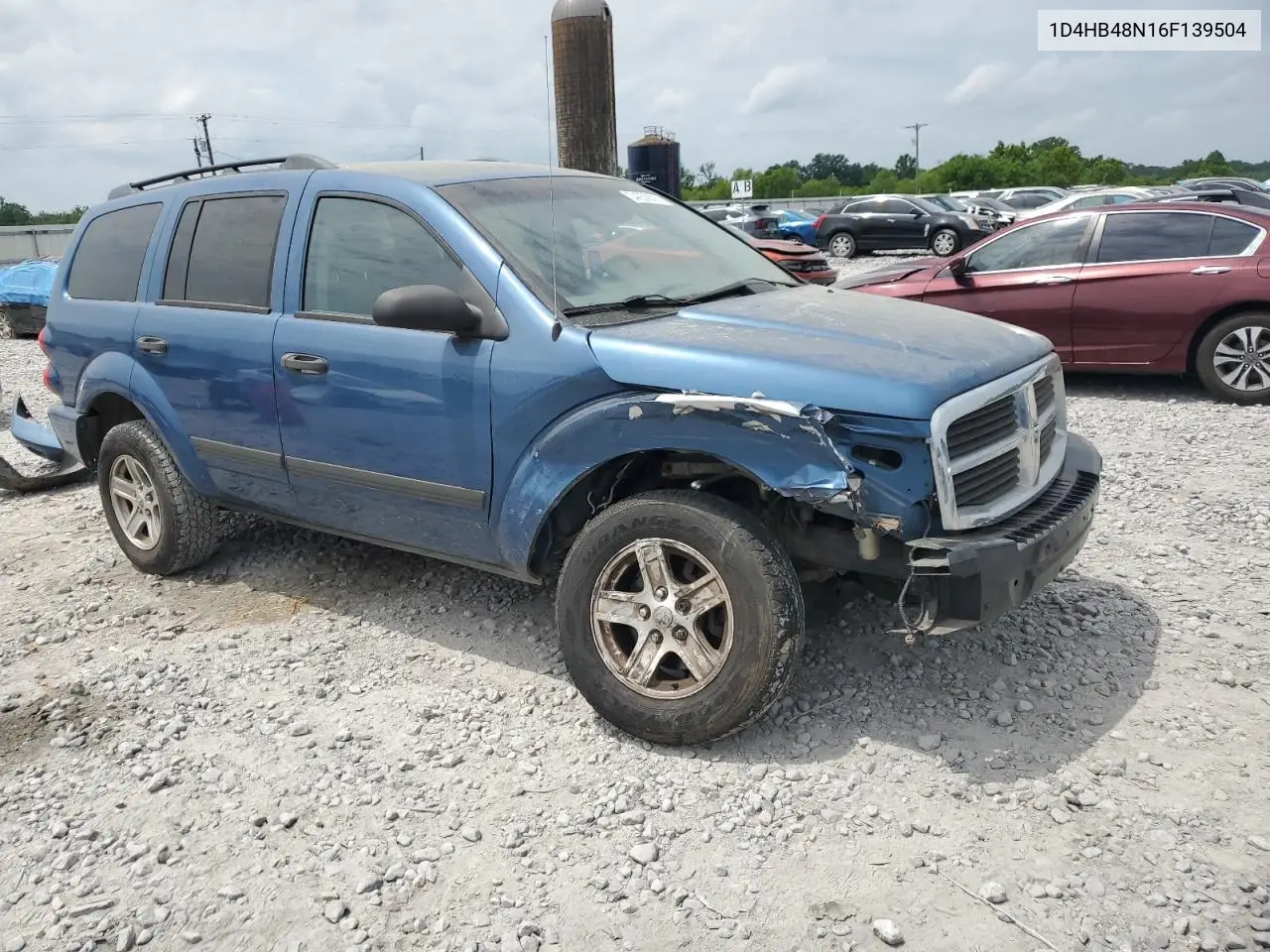2006 Dodge Durango Slt VIN: 1D4HB48N16F139504 Lot: 54258885