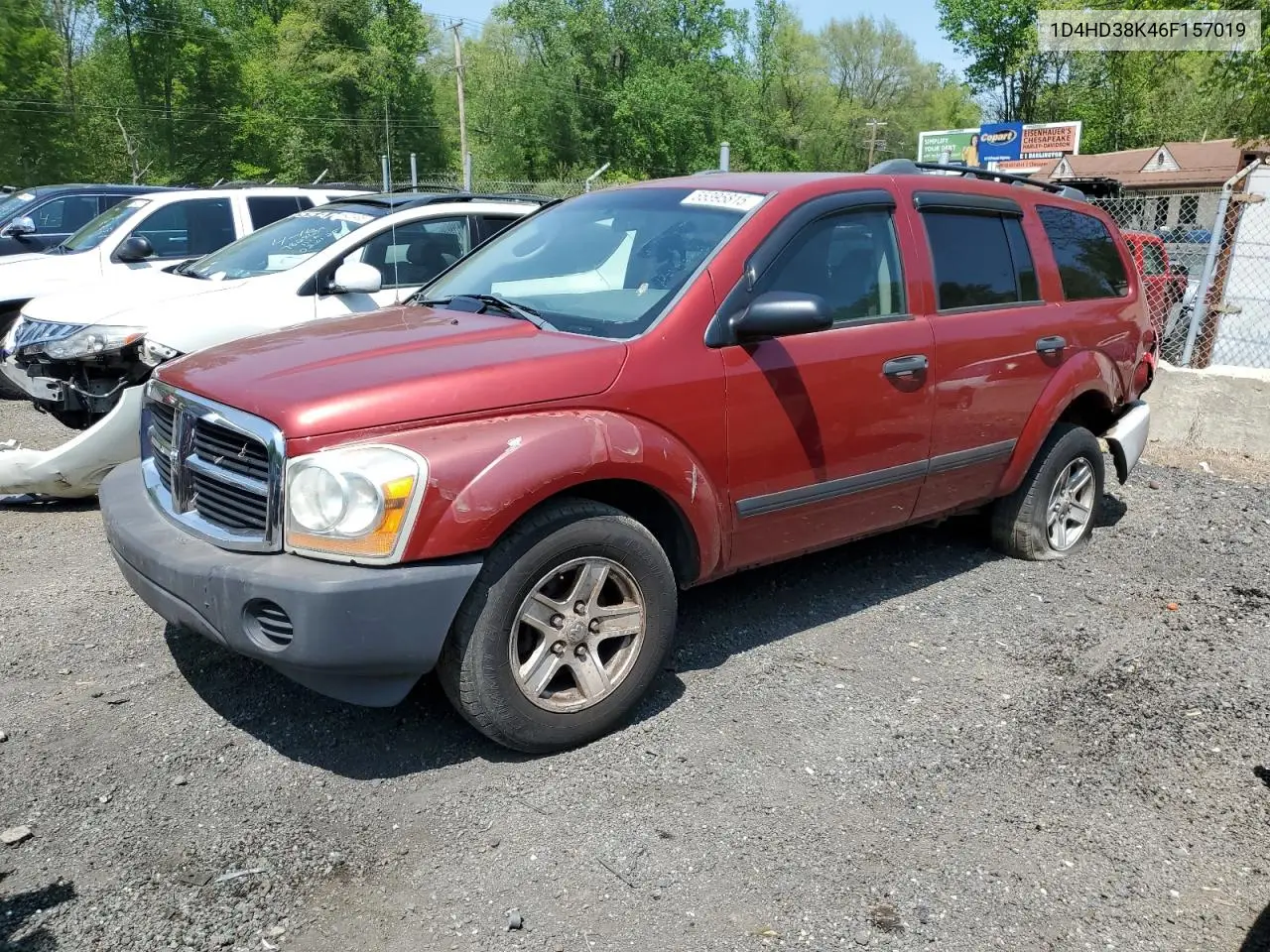 2006 Dodge Durango Sxt VIN: 1D4HD38K46F157019 Lot: 55395815