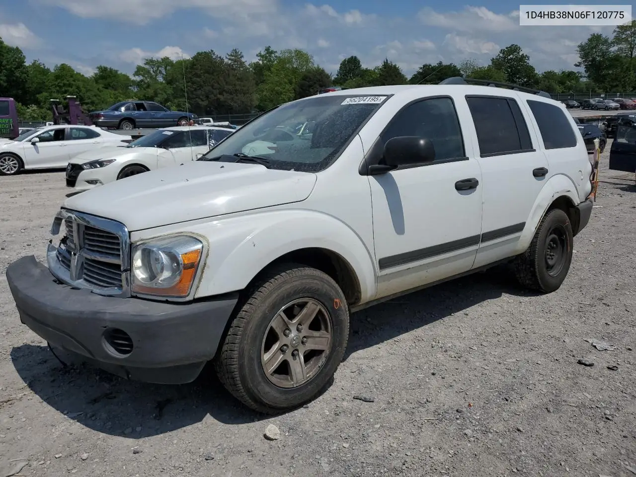 2006 Dodge Durango Sxt VIN: 1D4HB38N06F120775 Lot: 56204195