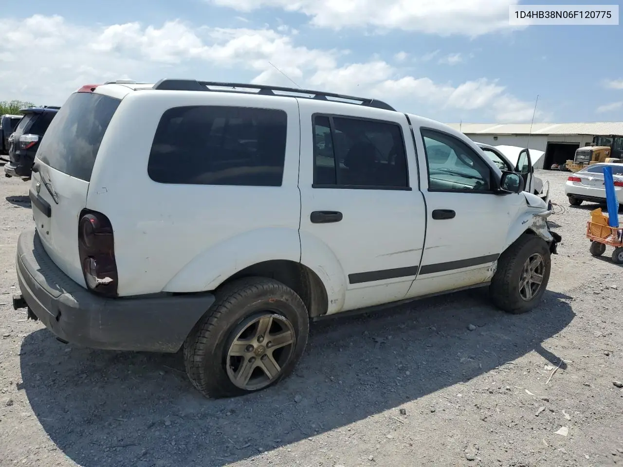 2006 Dodge Durango Sxt VIN: 1D4HB38N06F120775 Lot: 56204195