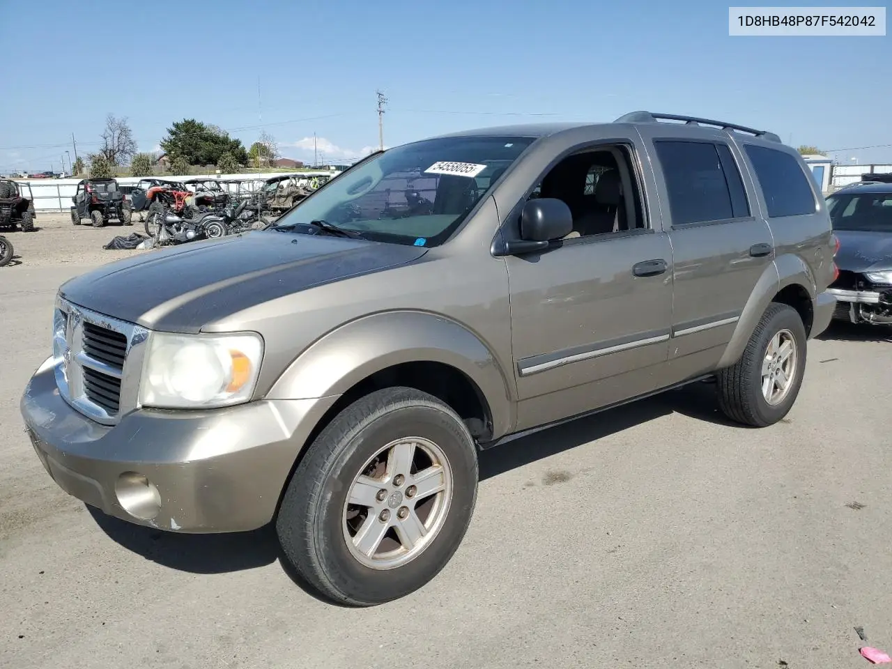 2007 Dodge Durango Slt VIN: 1D8HB48P87F542042 Lot: 54558055