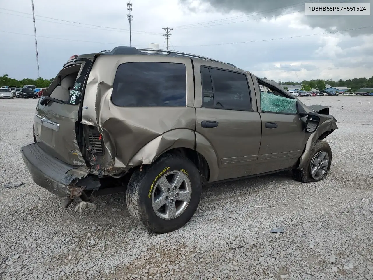 2007 Dodge Durango Limited VIN: 1D8HB58P87F551524 Lot: 56452955