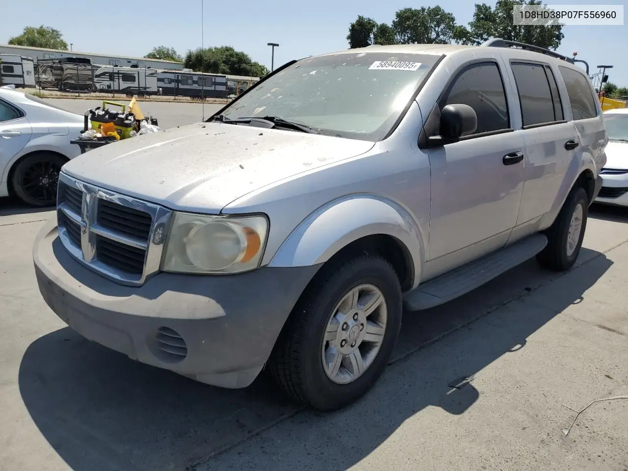 2007 Dodge Durango Sxt VIN: 1D8HD38P07F556960 Lot: 58940095