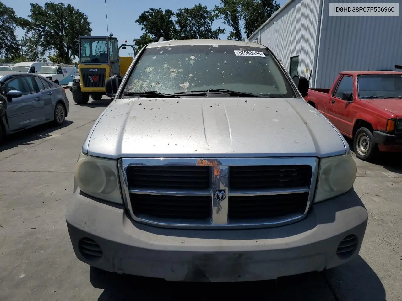 2007 Dodge Durango Sxt VIN: 1D8HD38P07F556960 Lot: 58940095