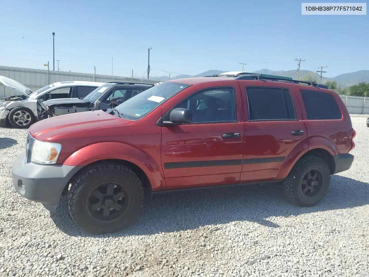 2007 Dodge Durango Sxt VIN: 1D8HB38P77F571042 Lot: 60001335