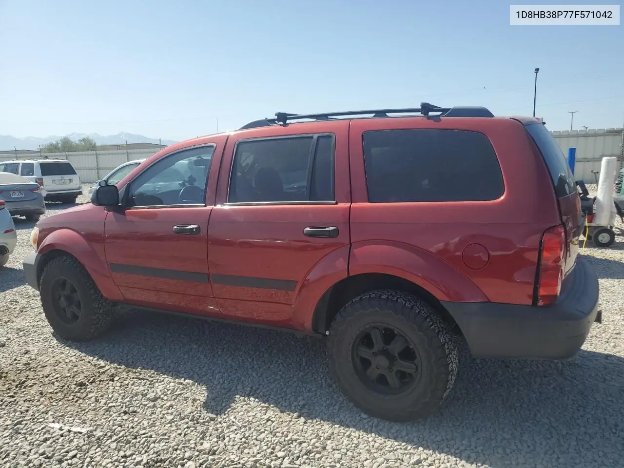 2007 Dodge Durango Sxt VIN: 1D8HB38P77F571042 Lot: 60001335