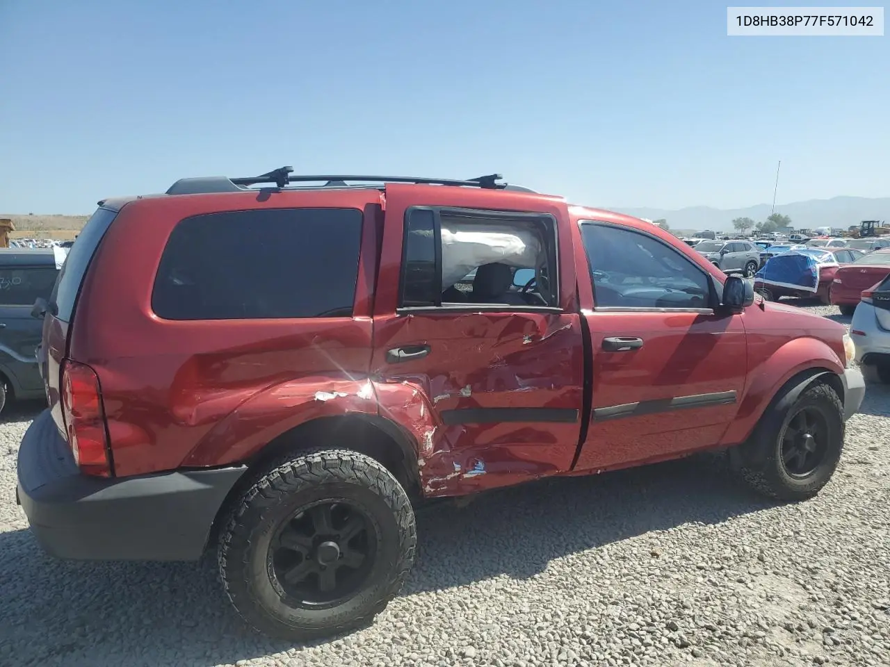 2007 Dodge Durango Sxt VIN: 1D8HB38P77F571042 Lot: 60001335