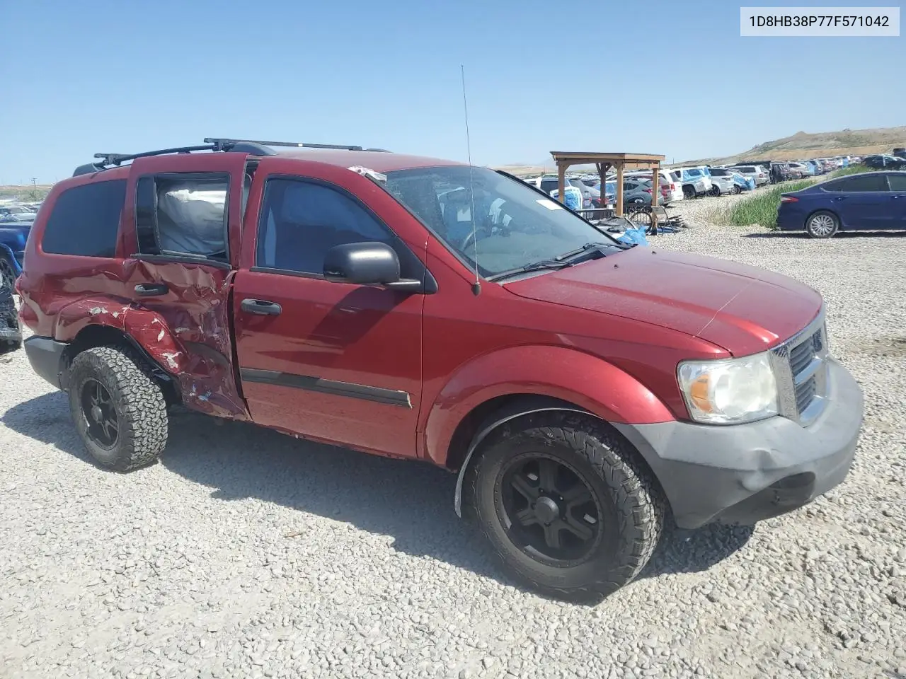 2007 Dodge Durango Sxt VIN: 1D8HB38P77F571042 Lot: 60001335