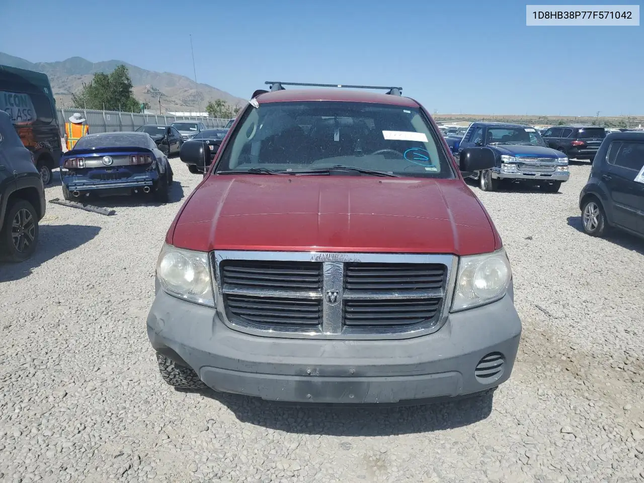 2007 Dodge Durango Sxt VIN: 1D8HB38P77F571042 Lot: 60001335