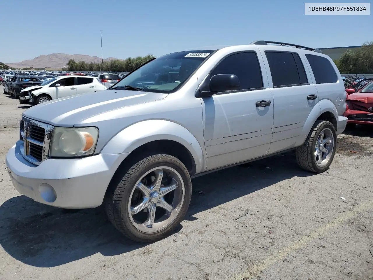 2007 Dodge Durango Slt VIN: 1D8HB48P97F551834 Lot: 60083815