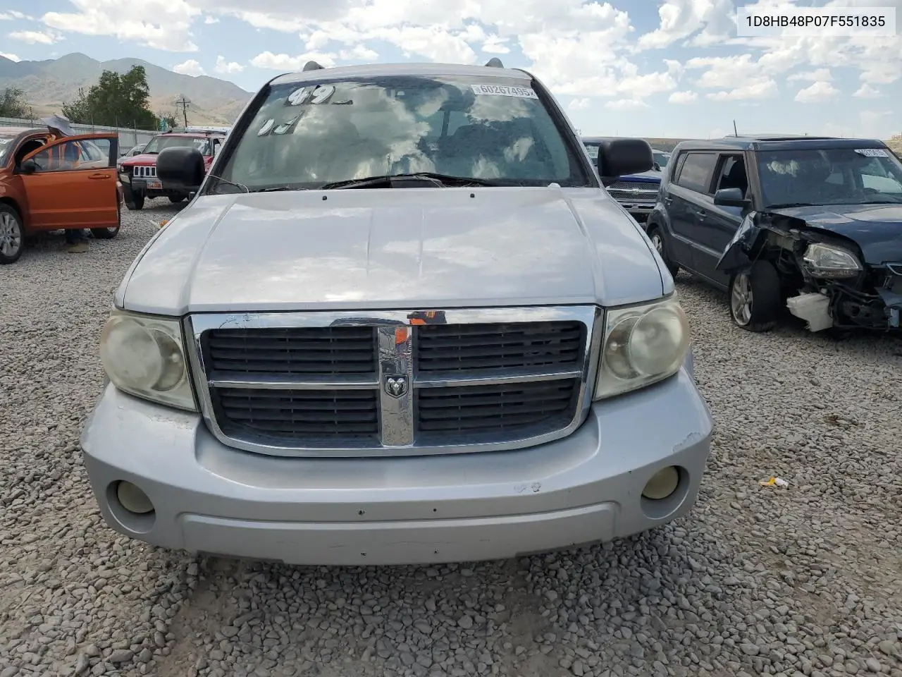 2007 Dodge Durango Slt VIN: 1D8HB48P07F551835 Lot: 60267495