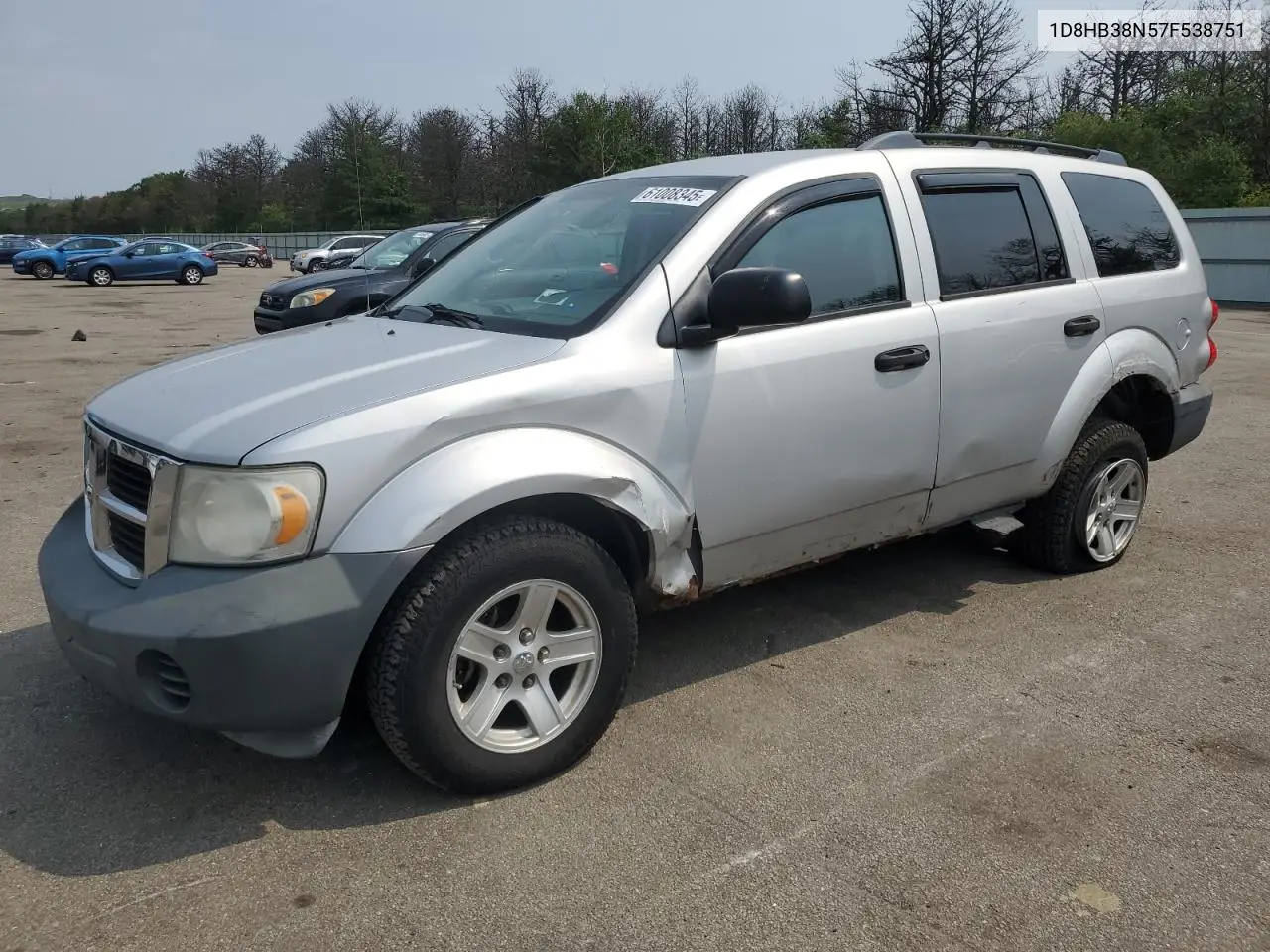 2007 Dodge Durango Sxt VIN: 1D8HB38N57F538751 Lot: 61008345