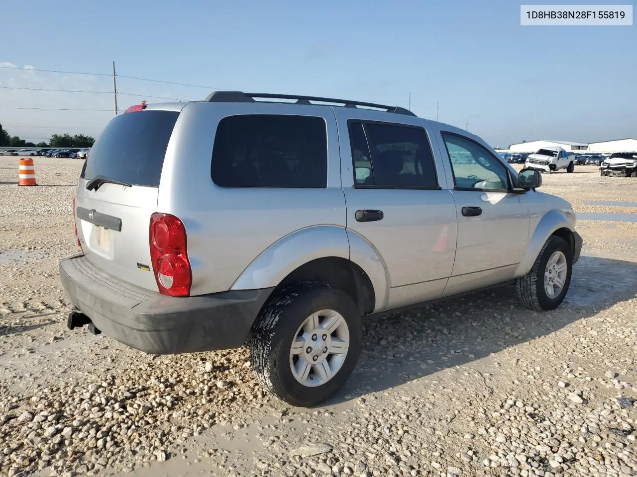 2008 Dodge Durango Sxt VIN: 1D8HB38N28F155819 Lot: 56203905