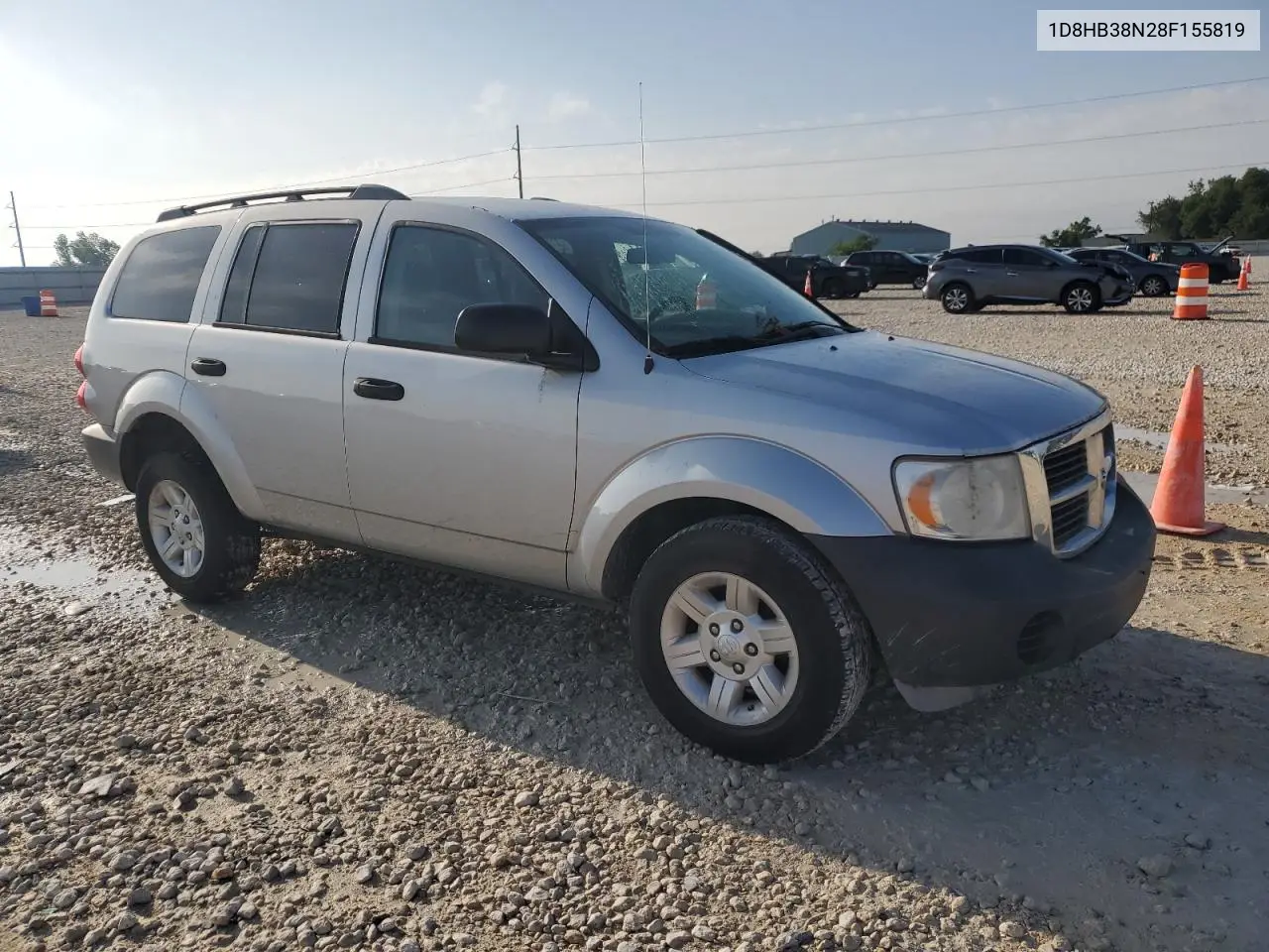 2008 Dodge Durango Sxt VIN: 1D8HB38N28F155819 Lot: 56203905