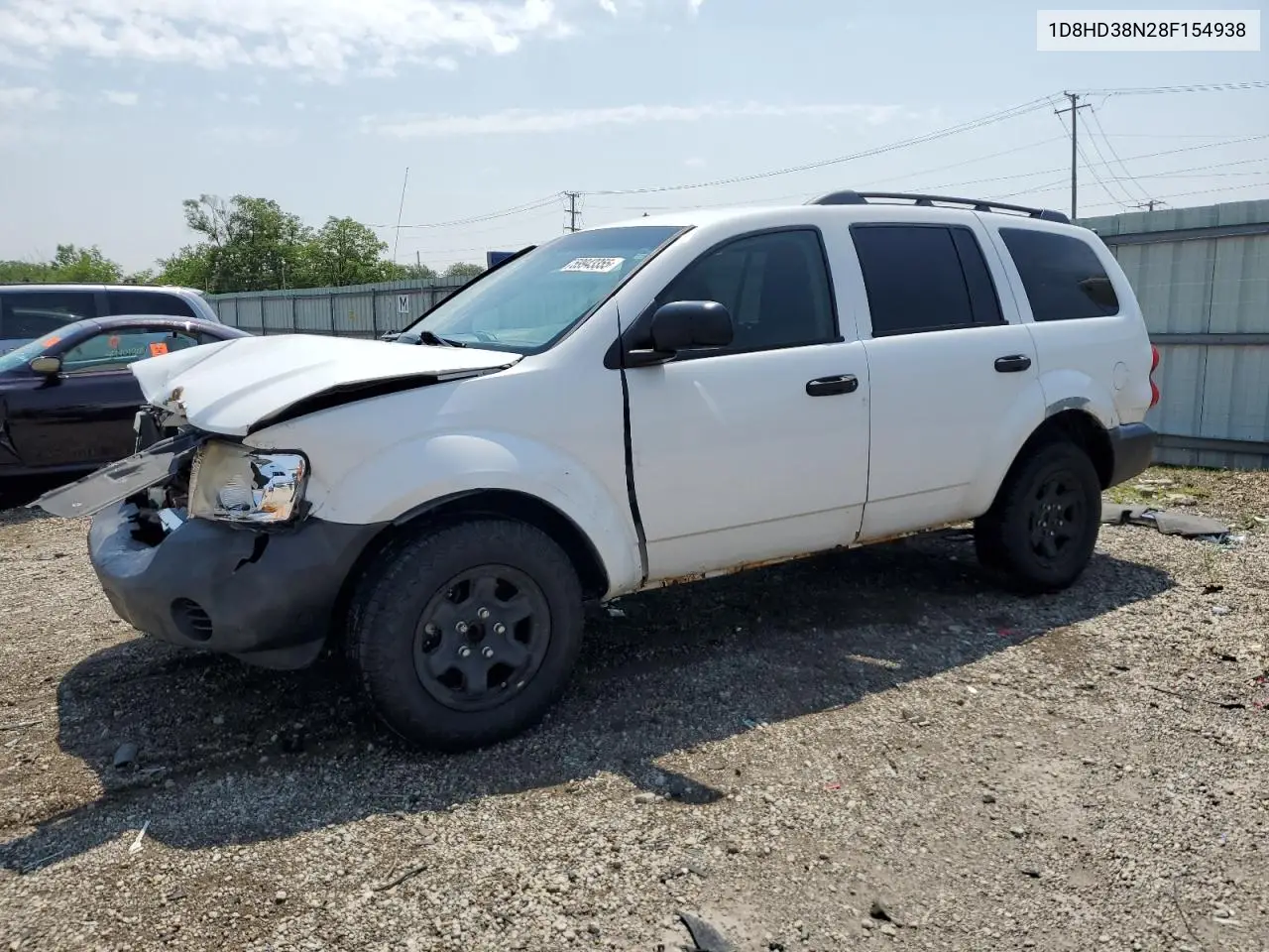 2008 Dodge Durango Sxt VIN: 1D8HD38N28F154938 Lot: 59943355