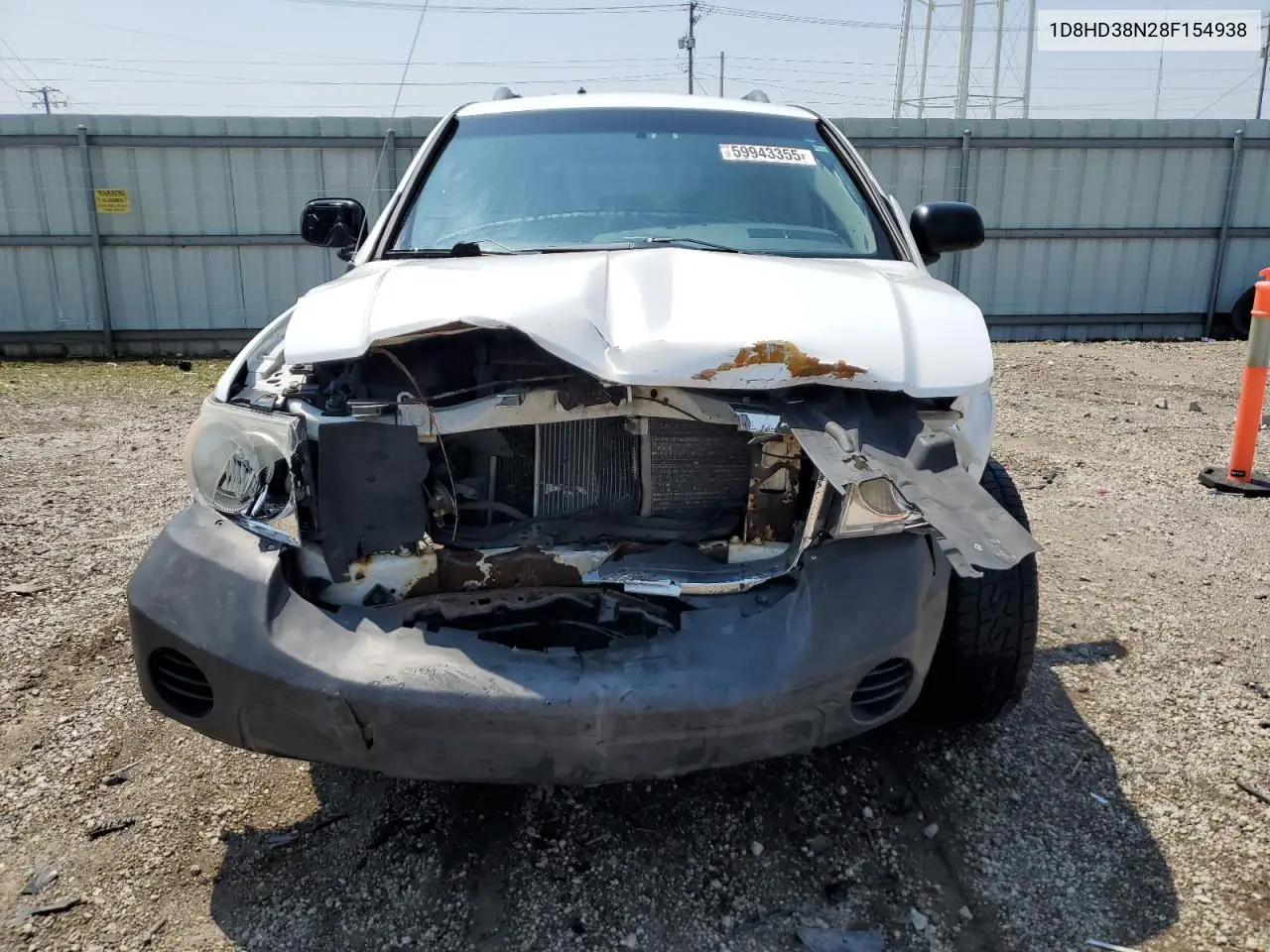 2008 Dodge Durango Sxt VIN: 1D8HD38N28F154938 Lot: 59943355