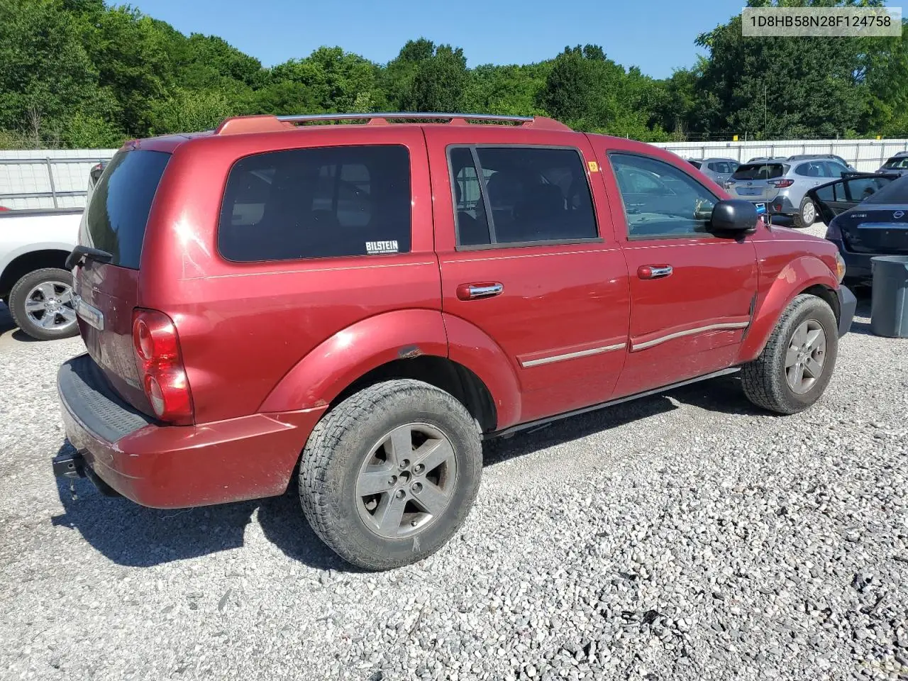 2008 Dodge Durango Limited VIN: 1D8HB58N28F124758 Lot: 61873155