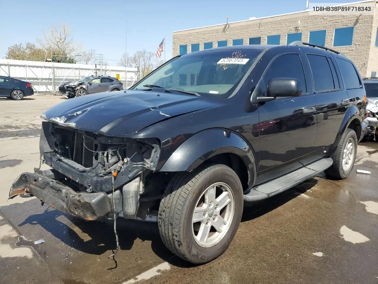 2009 Dodge Durango Se VIN: 1D8HB38P89F718343 Lot: 52567045