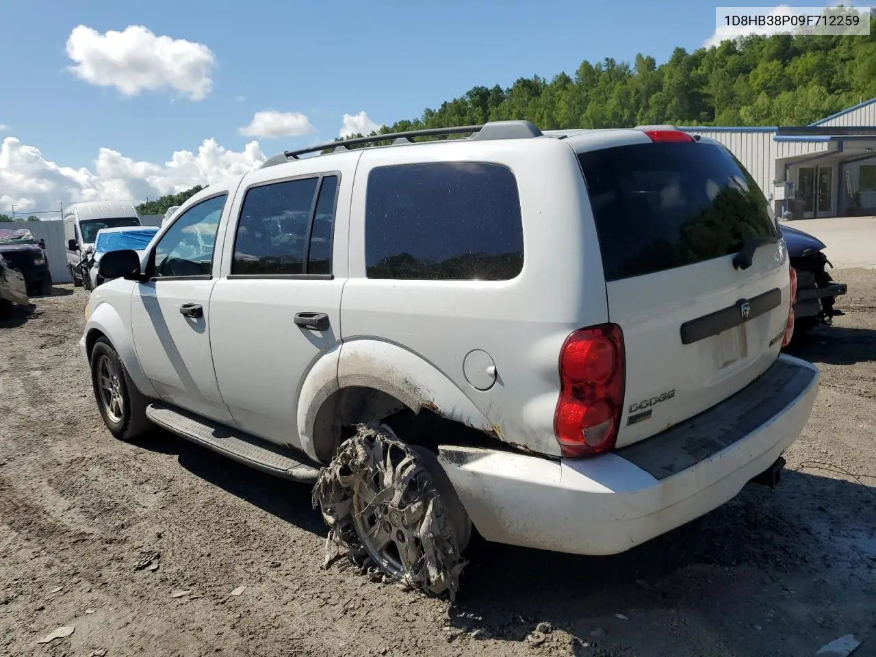 2009 Dodge Durango Se VIN: 1D8HB38P09F712259 Lot: 56363425