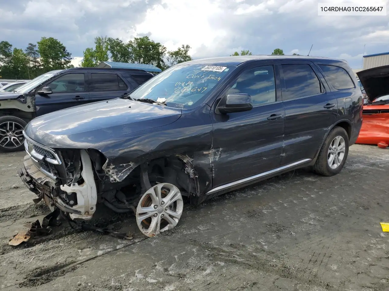2012 Dodge Durango Sxt VIN: 1C4RDHAG1CC265647 Lot: 56510105
