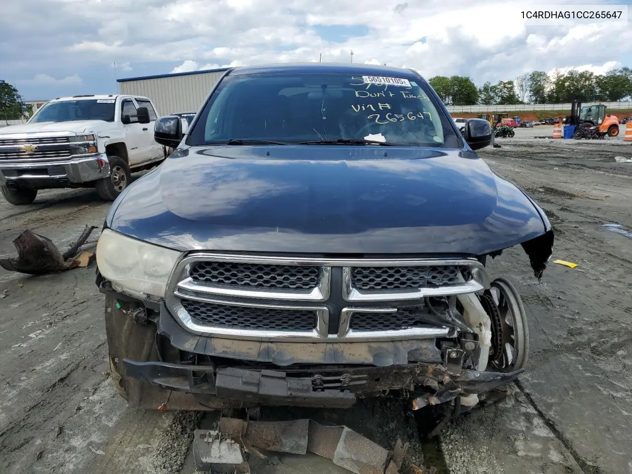 2012 Dodge Durango Sxt VIN: 1C4RDHAG1CC265647 Lot: 56510105