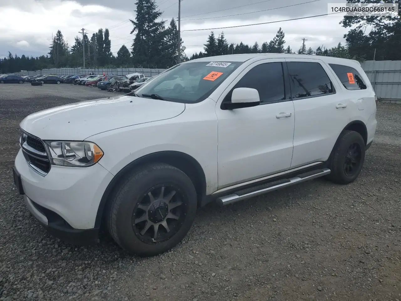 2013 Dodge Durango Sxt VIN: 1C4RDJAG8DC668145 Lot: 62749645