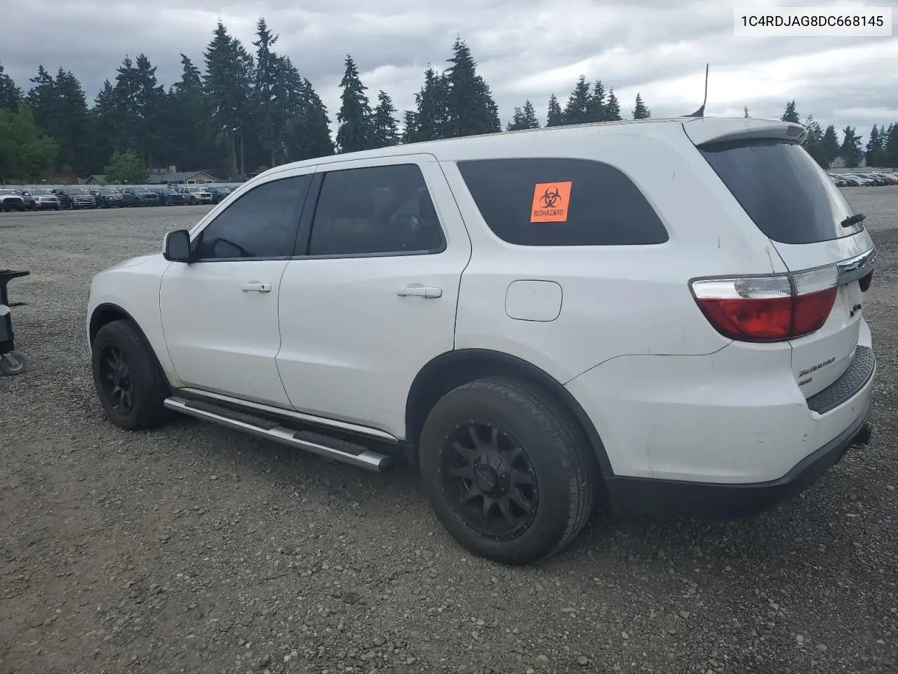 2013 Dodge Durango Sxt VIN: 1C4RDJAG8DC668145 Lot: 62749645